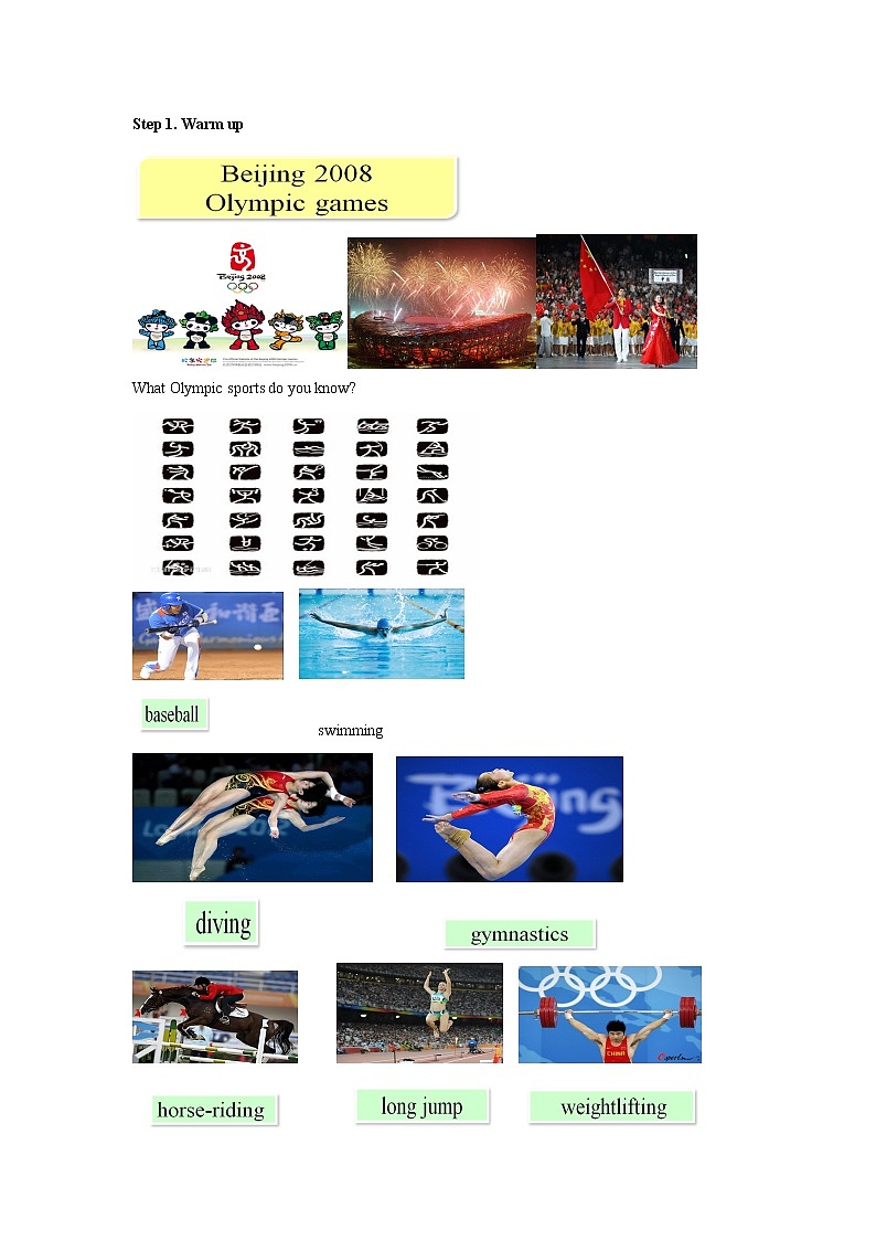 Lesson 8 Olympic Winners 教案第2页