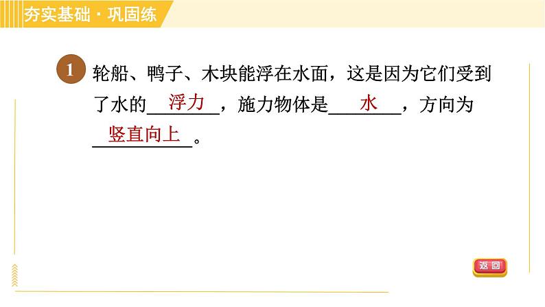 华师版B本八年级上册科学习题课件 第3章 3.2 浮力04