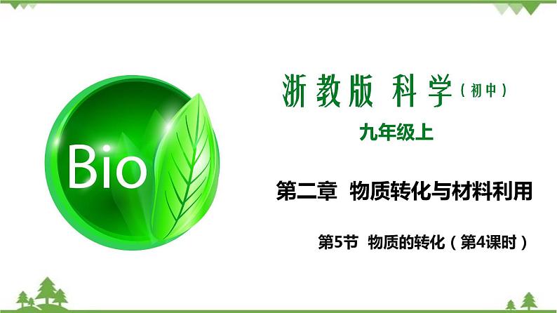 2.5 物质的转化（第4课时）（课件）（含视频）-九年级科学上册  同步教学课件(浙教版)01