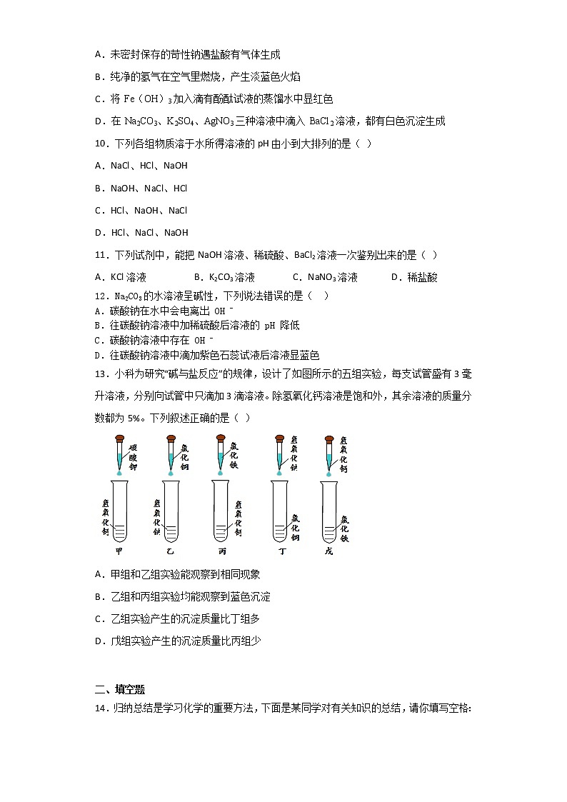 华师大版科学九年级上册 3.3 常见的盐 同步检测（含解析）02