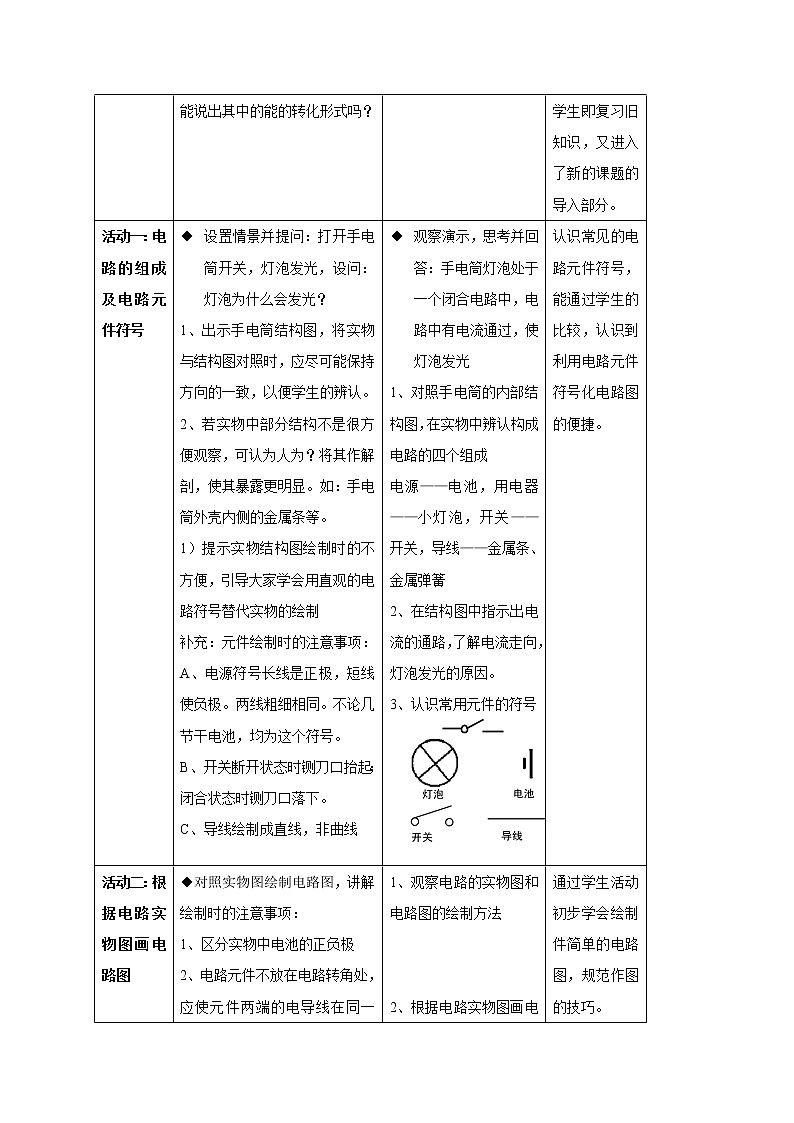 牛津上海版科学七年级上册 9.1.1 电力的应用和电路的连接（2课时）  教案02