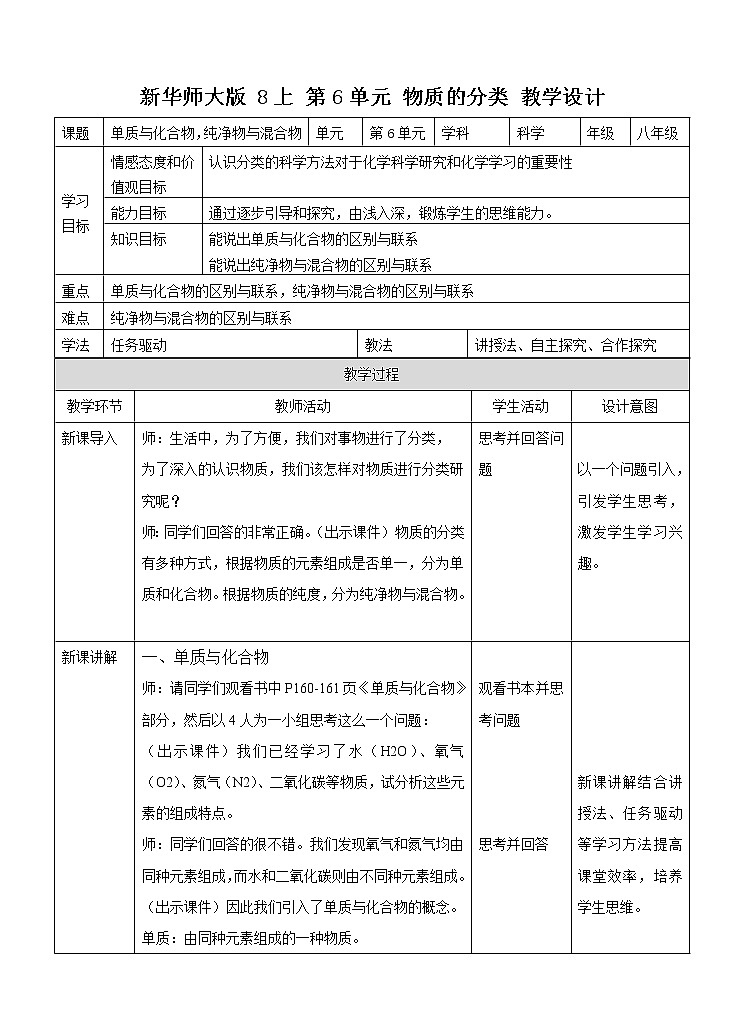 6.3物质的分类 第1课时（课件+教案+练习）01