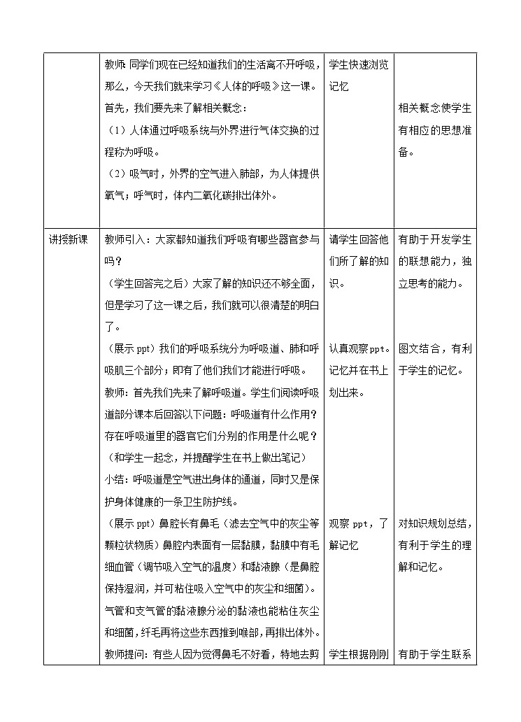 5.2《人体的呼吸》教案（课时1）第2页