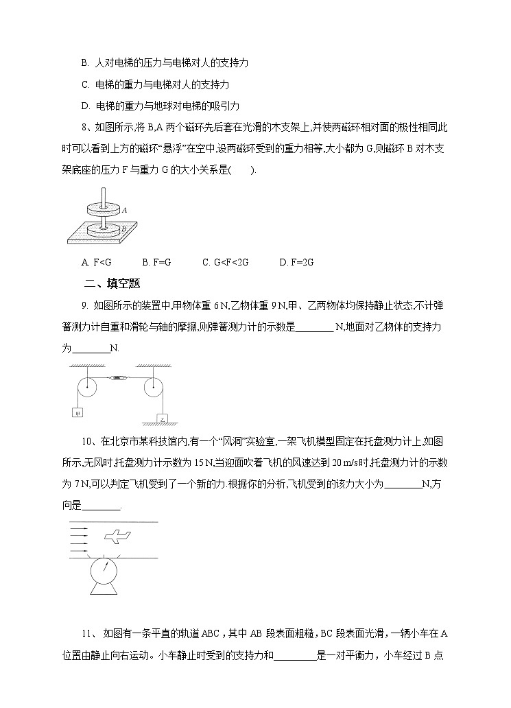 二力平衡的条件试卷第2页