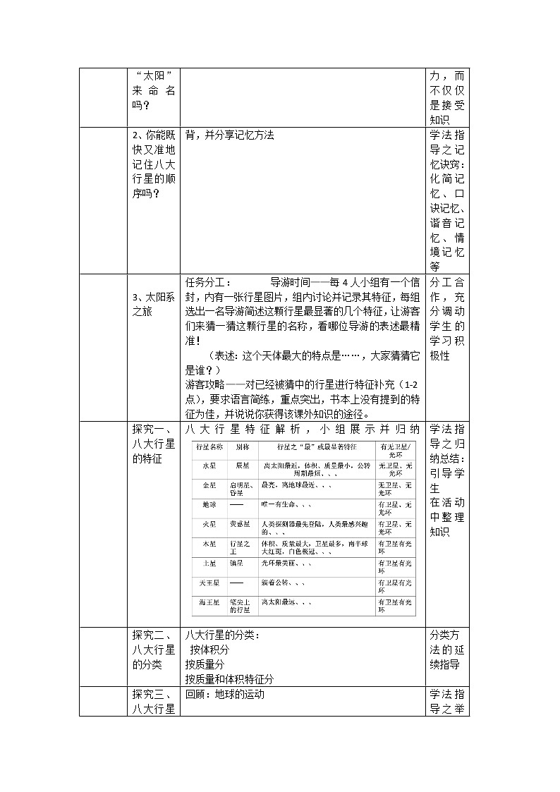 8.3 太阳系  教学设计02