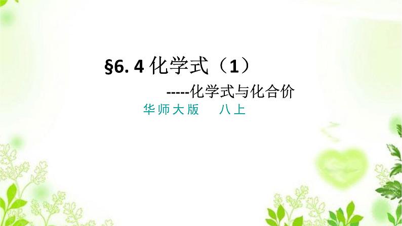 HS版八上6.4化学式（1化学式与化合价）第1页