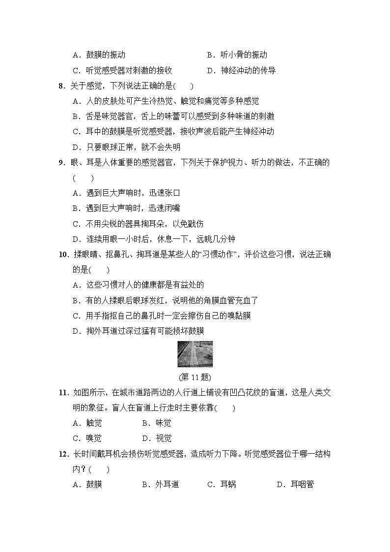 华师版八年级下册科学 第3章测试卷02