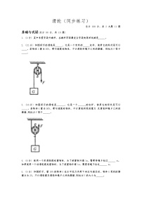 华师大版九年级上册2 滑轮达标测试