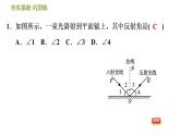 华师版八年级下册科学习题课件 第2章 2.1.1  光的反射　漫反射0