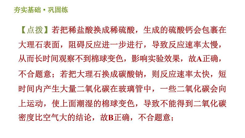 浙教版八年级下册科学习题课件 第3章 3.4.3 实验：二氧化碳的制取和性质研究第8页