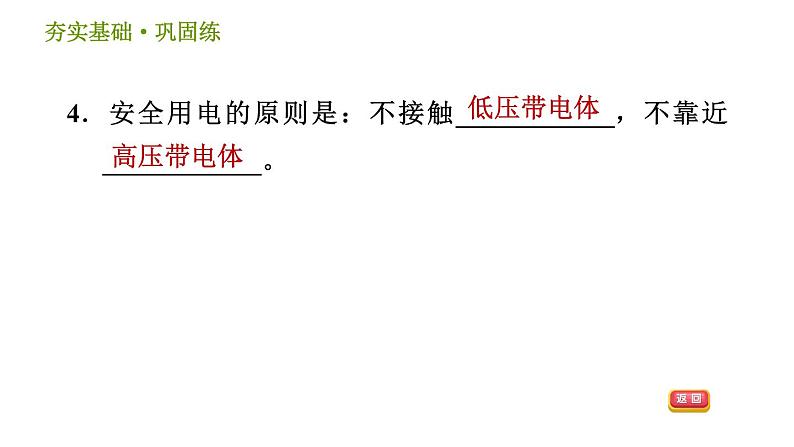 浙教版八年级下册科学习题课件 第1章 1.7 电的安全使用07