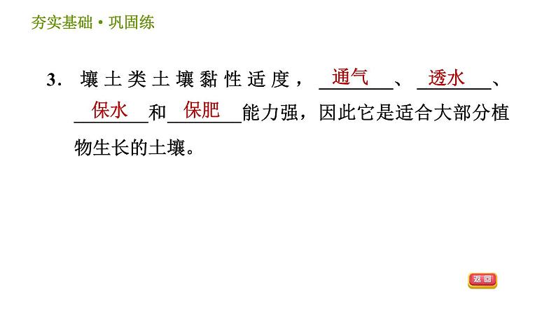 浙教版八年级下册科学习题课件 第4章 4.2 各种各样的土壤第5页