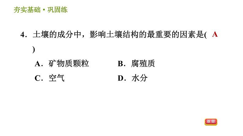 浙教版八年级下册科学习题课件 第4章 4.2 各种各样的土壤第6页