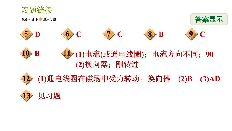 浙教版八年级下册科学习题课件 第1章 1.4.1 电动机及其工作原理03