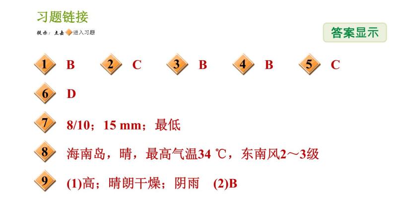 浙教版B本八年级上册科学习题课件 第2章 2.5 天气预报02