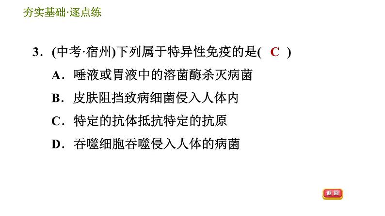 浙教版九年级下册科学课件 第3章 3.3 身体的防卫05