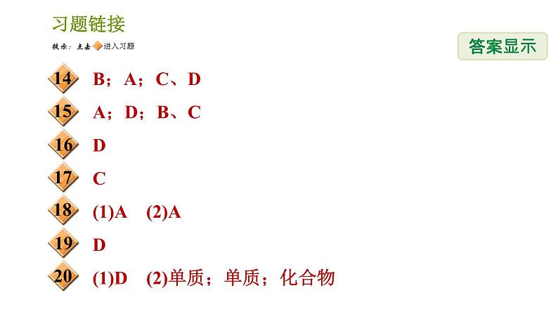 浙教版八年级下册科学习题课件 第2章 2.4 组成物质的元素第3页