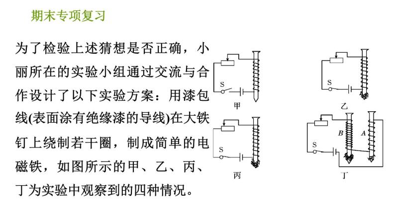 浙教版八年级下册科学习题课件 期末专项复习 专项一　实验探究题06