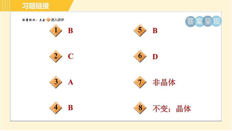 华师版B本八年级上册科学习题课件 第6章 6.5 固态物质第2页