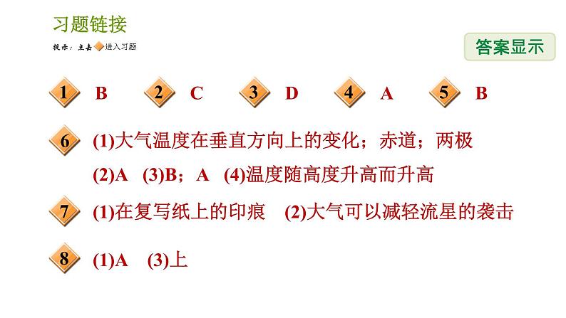 浙教版B本八年级上册科学习题课件 第2章 2.1 大气层02