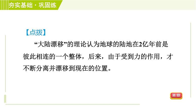 浙教版A本七年级上册科学习题课件 第3章 3.6地球表面的板块06