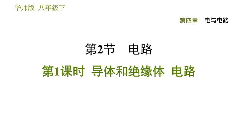 华师版八年级下册科学 第4章 习题课件01