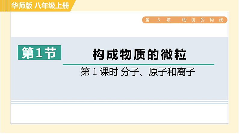 华师版八年级上册科学 第6章 习题课件01