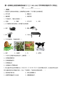 科学七年级上册第1章 地球上的生物综合与测试同步训练题