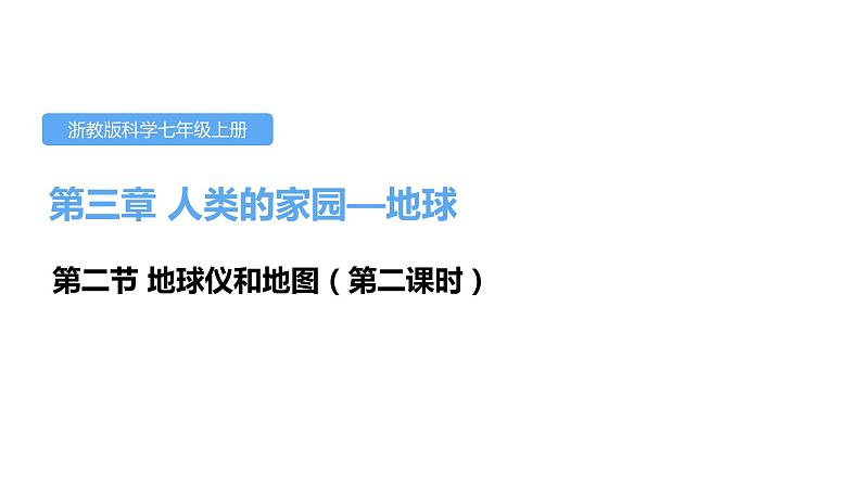 3.2地球仪和地图第二课时课件---2021—2022学年浙教版七上科学01