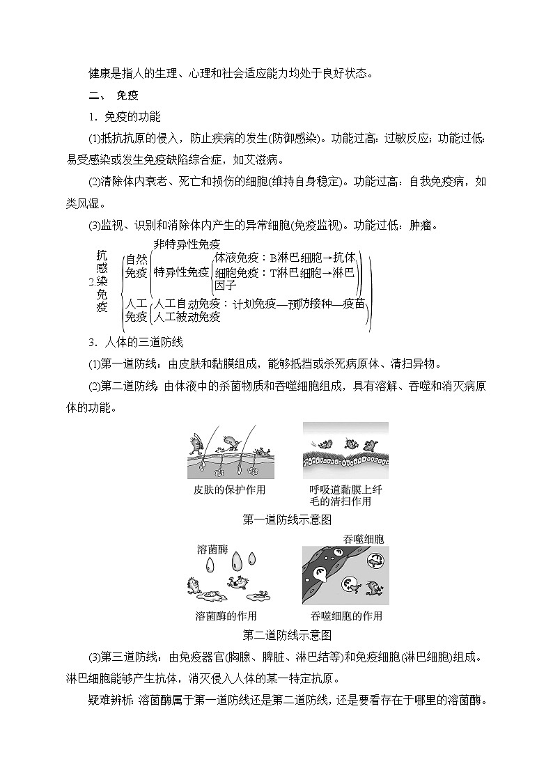 备战2022 中考科学 一轮复习 第2部分 第12讲　人体保健 同步练习02
