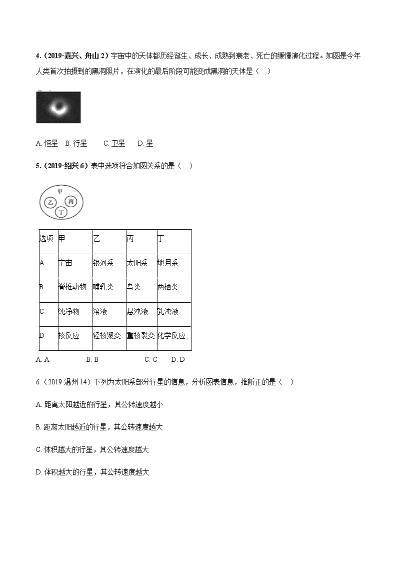 备战2022 中考科学 重难点练习 专题04 地理宇宙空间科学（学生版） 第2页