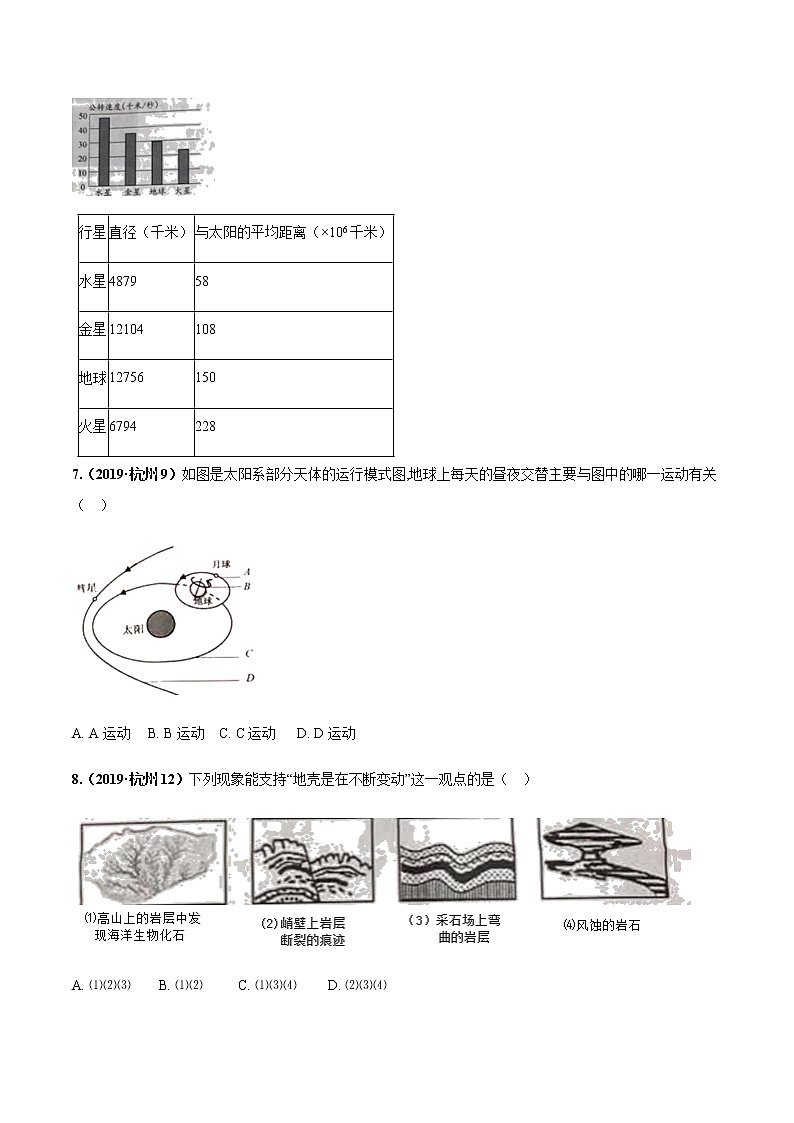 备战2022 中考科学 重难点练习 专题04 地理宇宙空间科学（学生版） 第3页