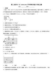 初中科学华师大版八年级上册第3章  浮力综合与测试随堂练习题