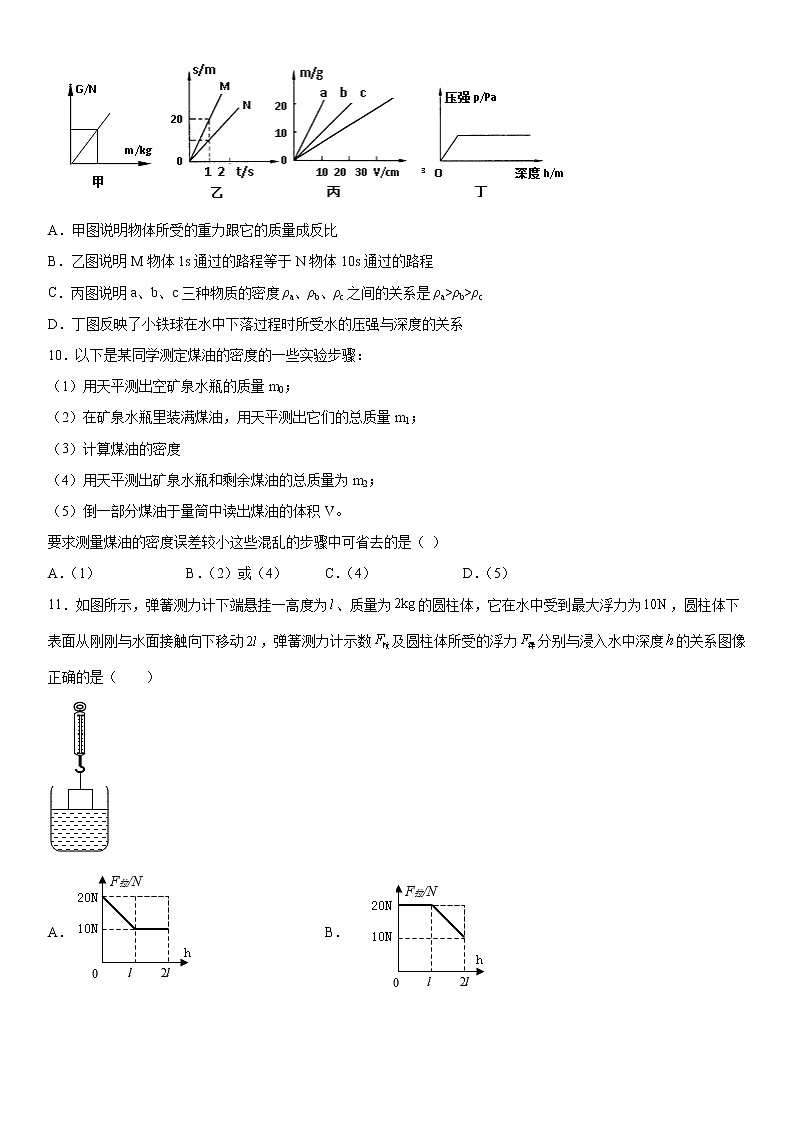 第三章浮力课后提升（2）2020-2021学年华师大版科学八年级上册练习题03