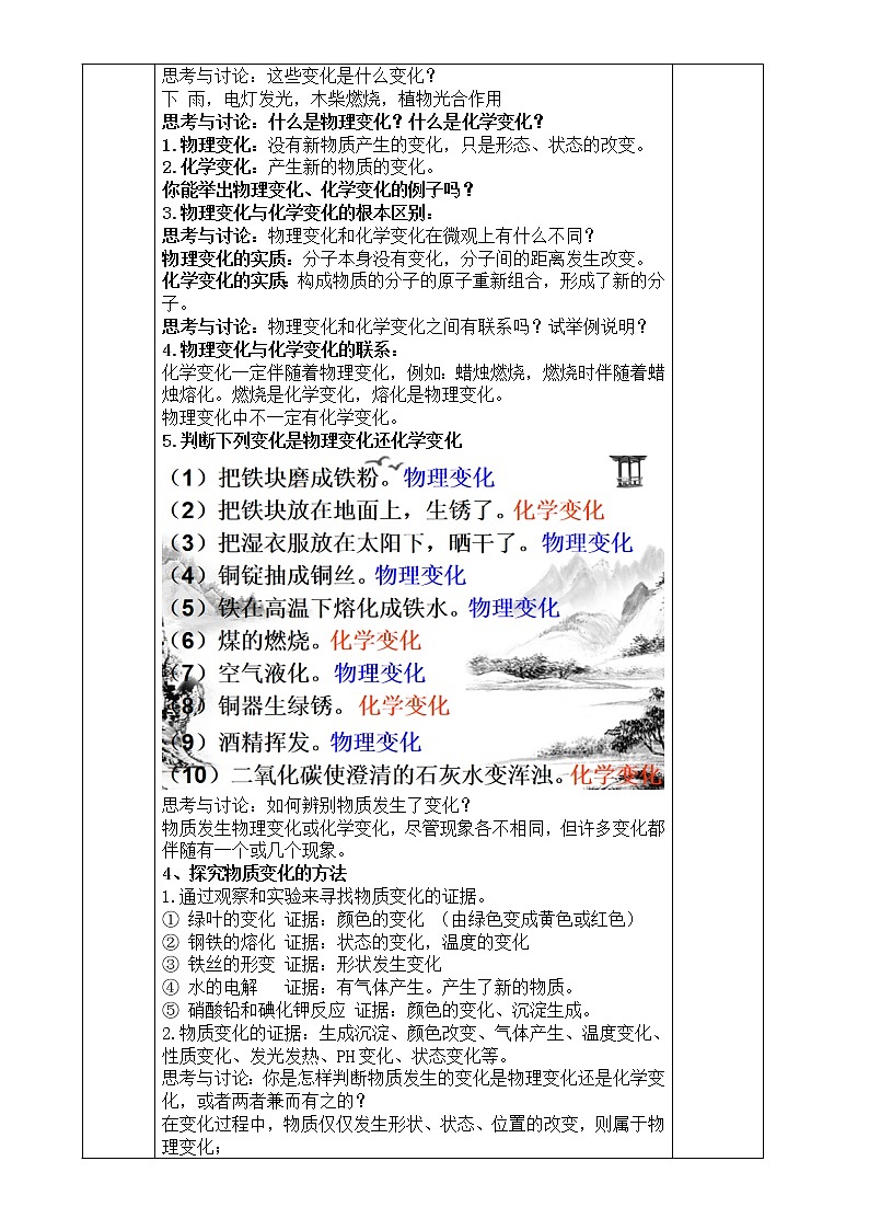 浙教版科学九年级上册  1.1 物质的变化课件PPT+教案+练习02