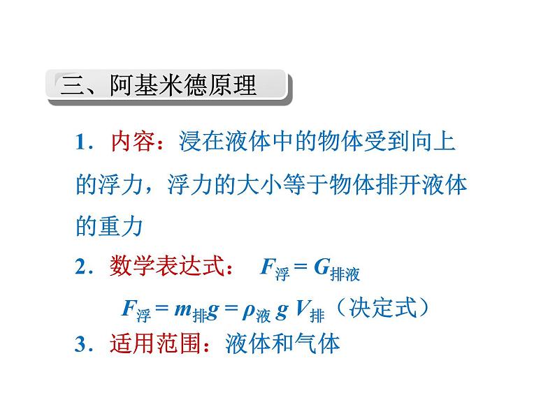 2021-2022学年度浙教版八年级科学上册课件 第3节 水的浮力第4页