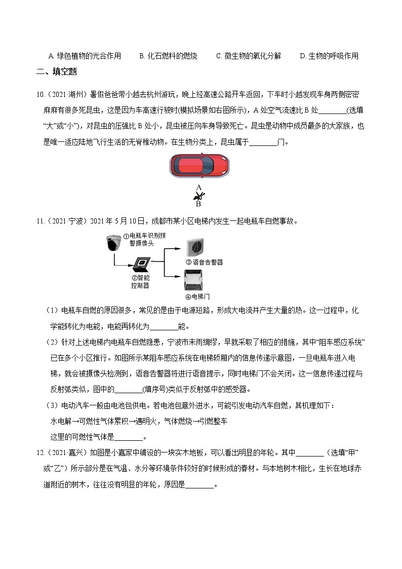 备战2022 2021 浙江中科科学 真题汇编 专题08 气候与生命（原卷版）第3页