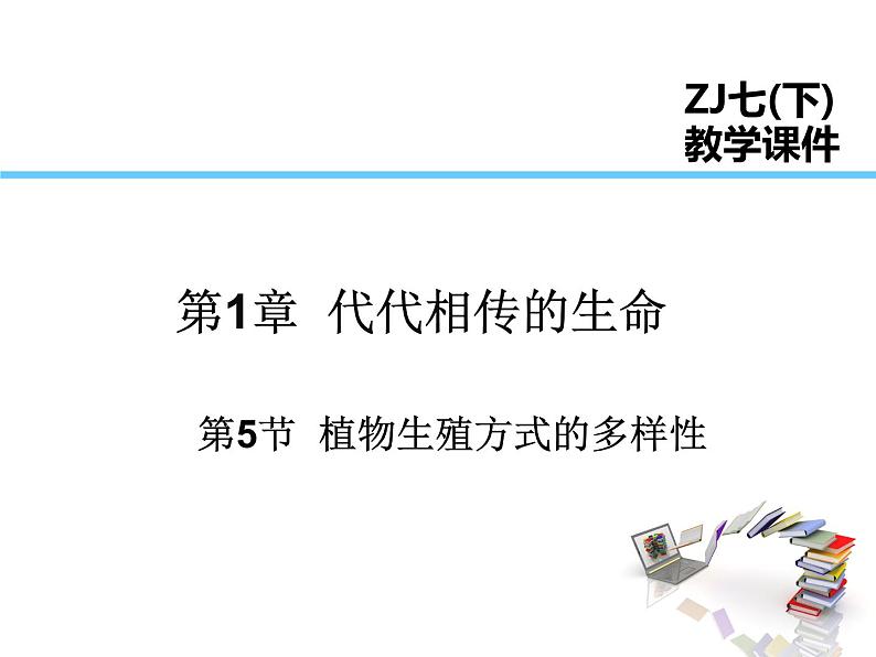 2021-2022学年年浙教版七年级科学下册课件 第5节  植物生殖方式的多样性第1页