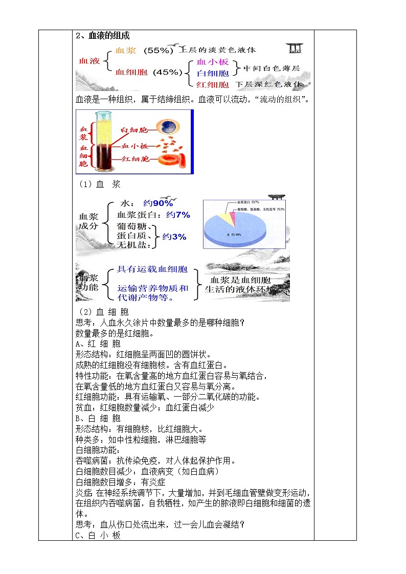 浙教版科学九年级上册 第4章 第3节 体内物质的运输（第1课时）课件PPT+教案+练习02