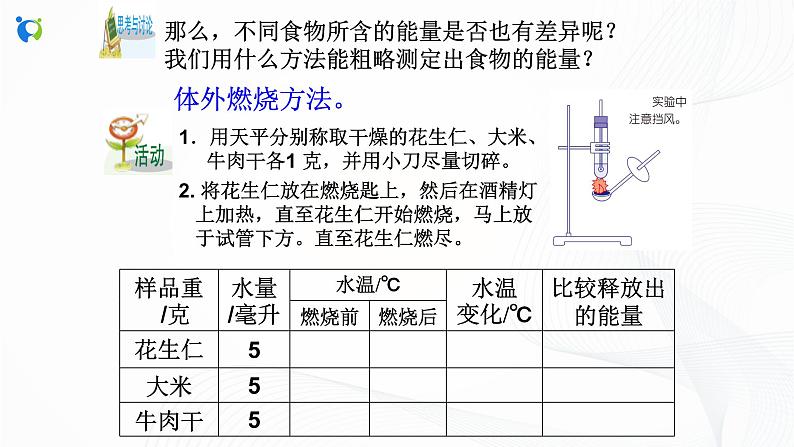 浙教版科学九年级上册 第4章 第1节 食物与营养（第1课时）课件PPT+教案+练习07