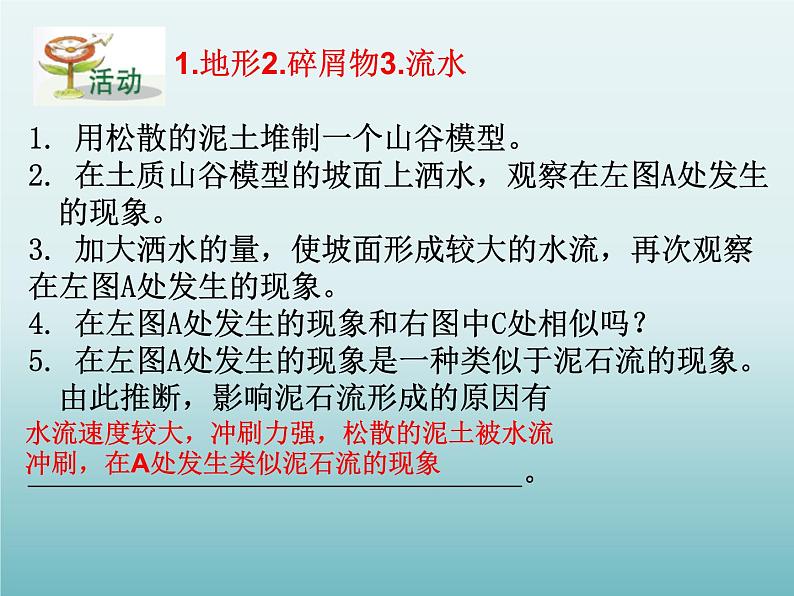 浙教版科学七年级上册 第三章 第五节 泥石流_（课件）第3页