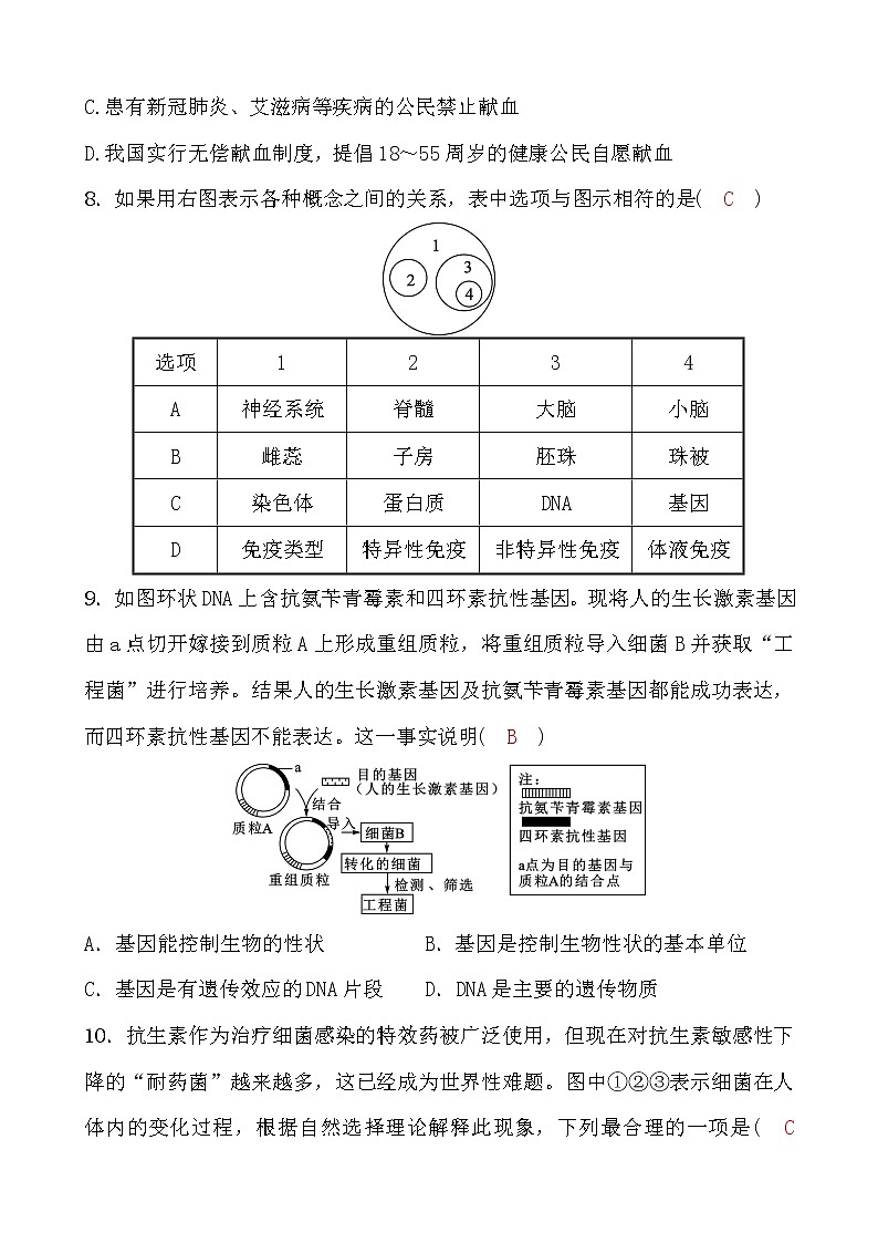 2022年浙教版科学中考一轮复习阶段检测卷(三)03