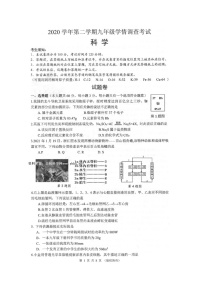 2021年浙江省杭州市江干区中考一模科学试题及答案