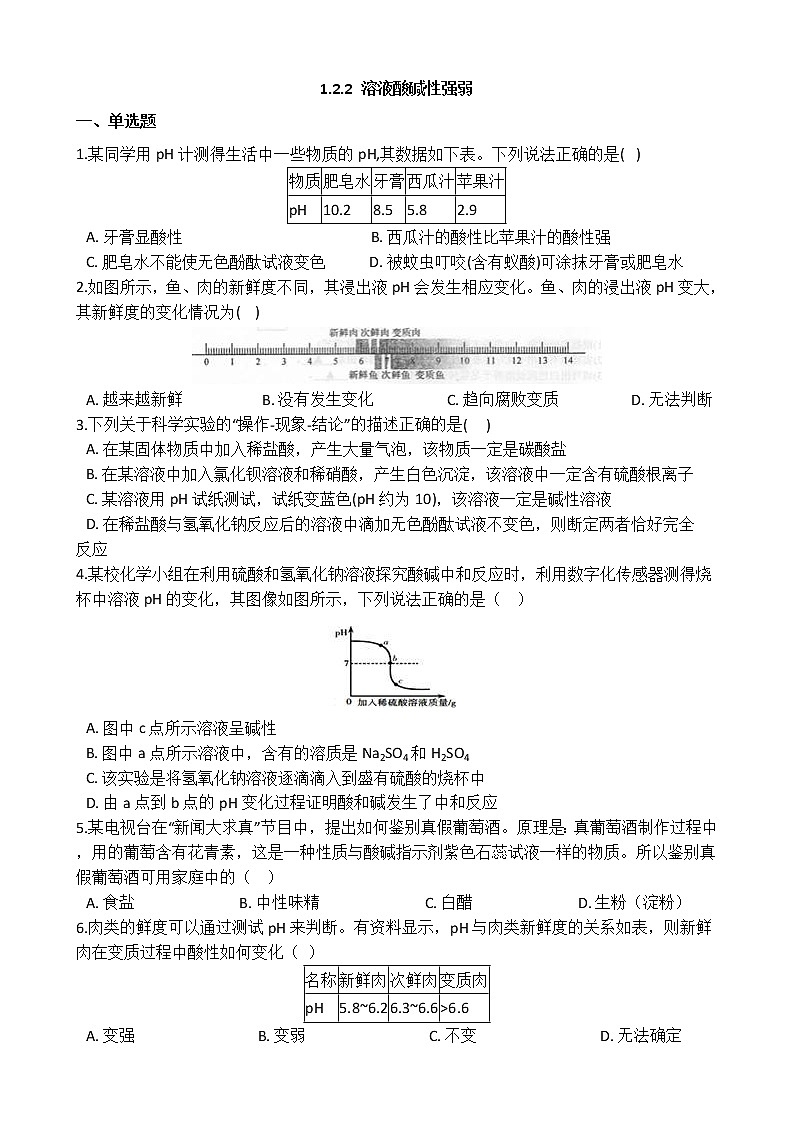 浙教版科学九年级上册  第1章 第2节 物质的酸碱性（第2课时）课件PPT+教案+练习01