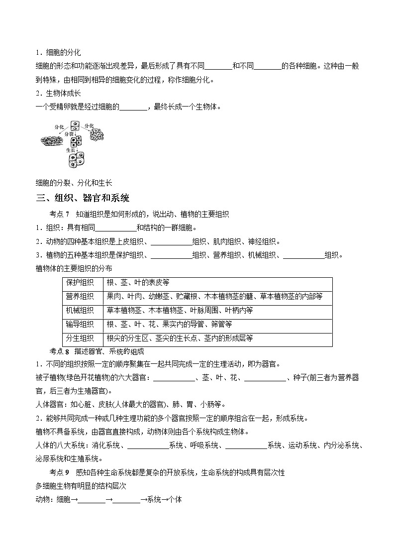 专题02 细胞-决战2022年中考科学一轮复习（教师版）第3页