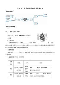 专题07 人体的物质和能量转换(二)-决战2022年中考科学一轮复习（教师版）