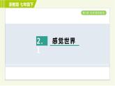 浙教版七年级下册科学 第2章 2.1感觉世界 习题课件