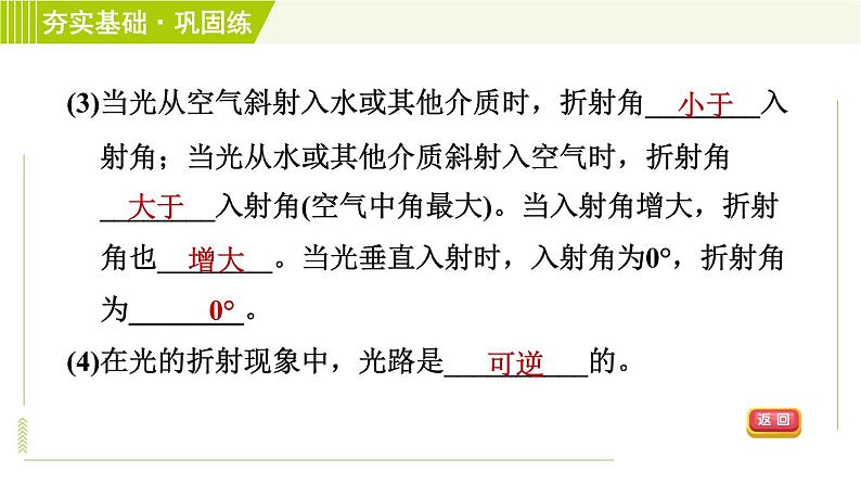 浙教版七年级下册科学 第2章 2.5.3光的折射 习题课件06