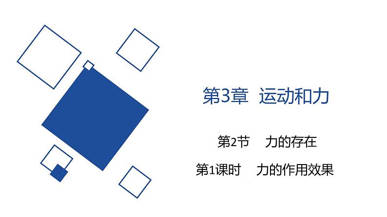 2020-2021学年浙教版七年级科学下册新课课件  第三章 运动和力 第2节力的存在 第1课时  力的作用效果01