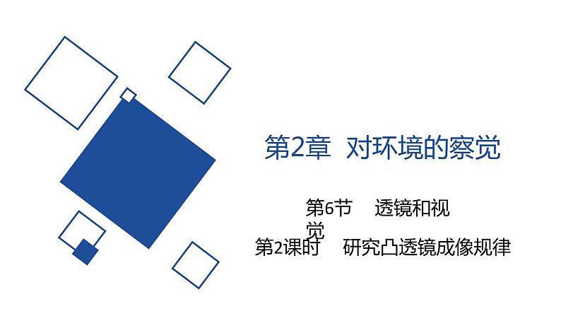 2020-2021学年浙教版科学七年级下册新课课件--2.6 透镜和视觉 第2课时 研究凸透镜成像规律01